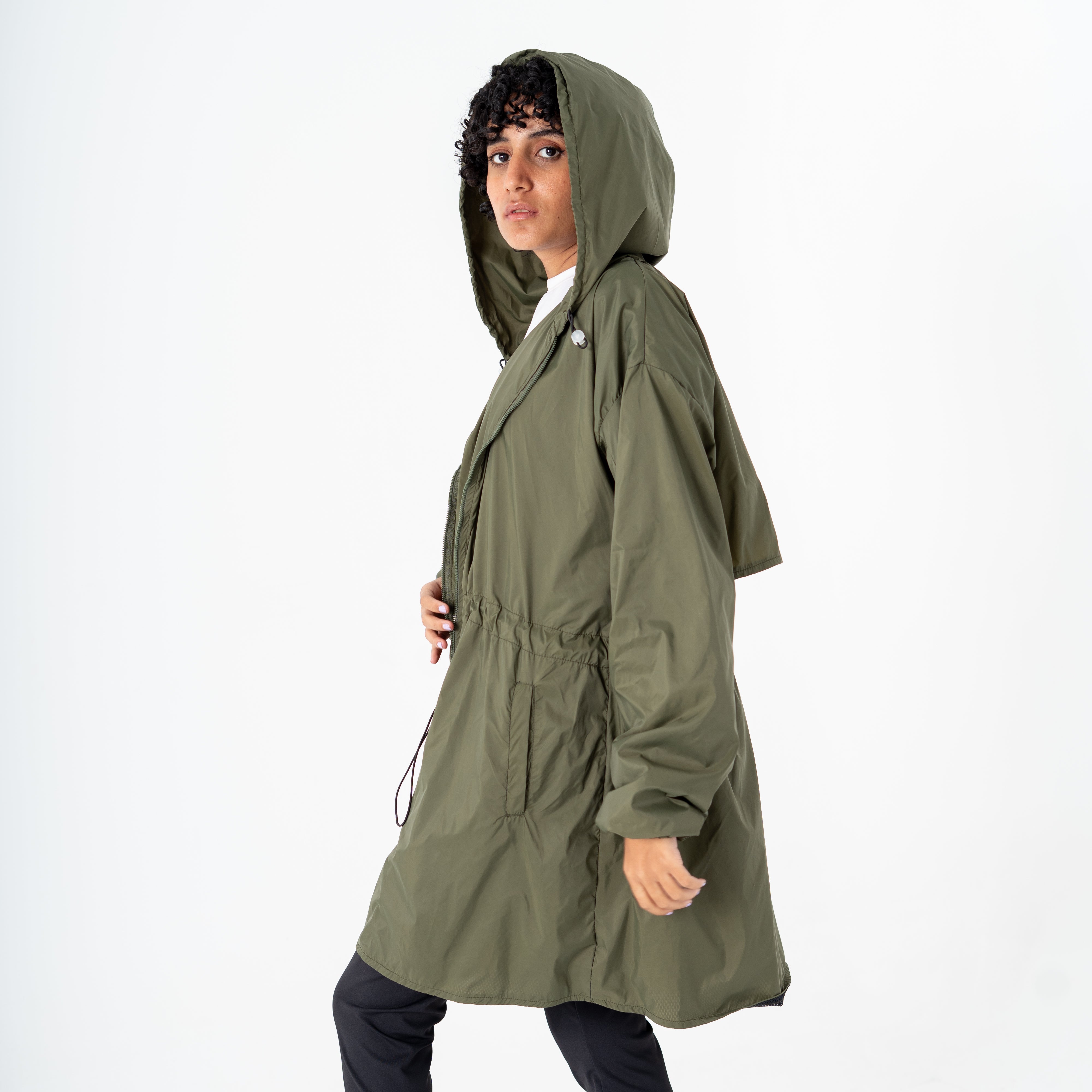 Olive Performance rain coat Agile.eg