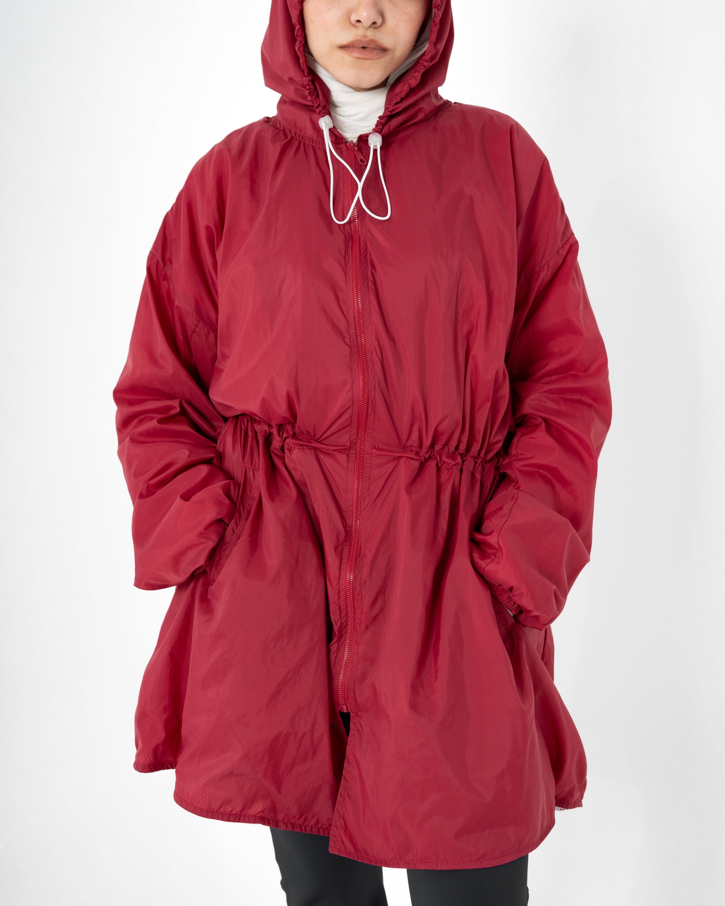 Red performance rain Coat