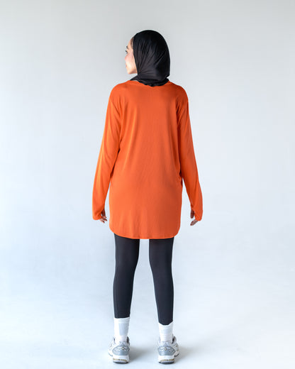 long orange breeze top