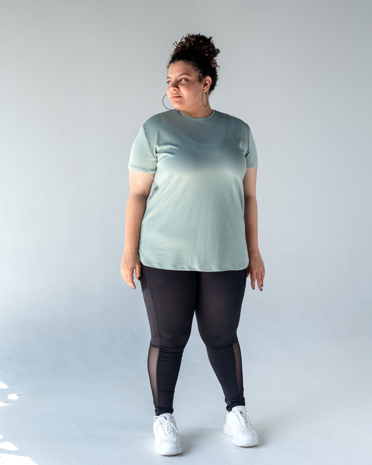 half sleeves mint green breeze top