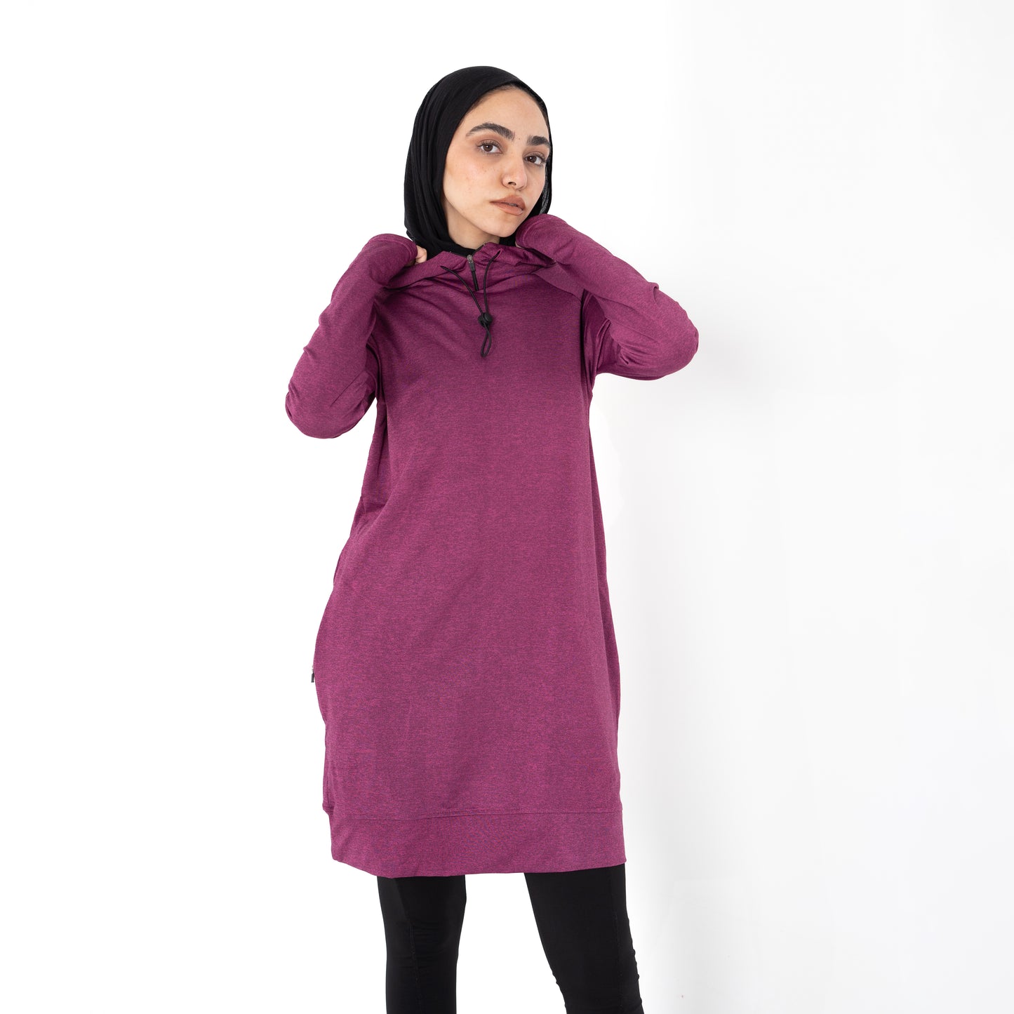 No scarf top-Deep Magenta