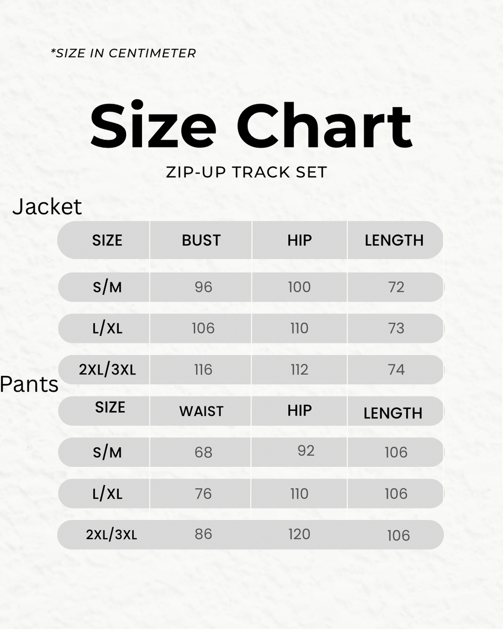Black Zip-Up Track Set