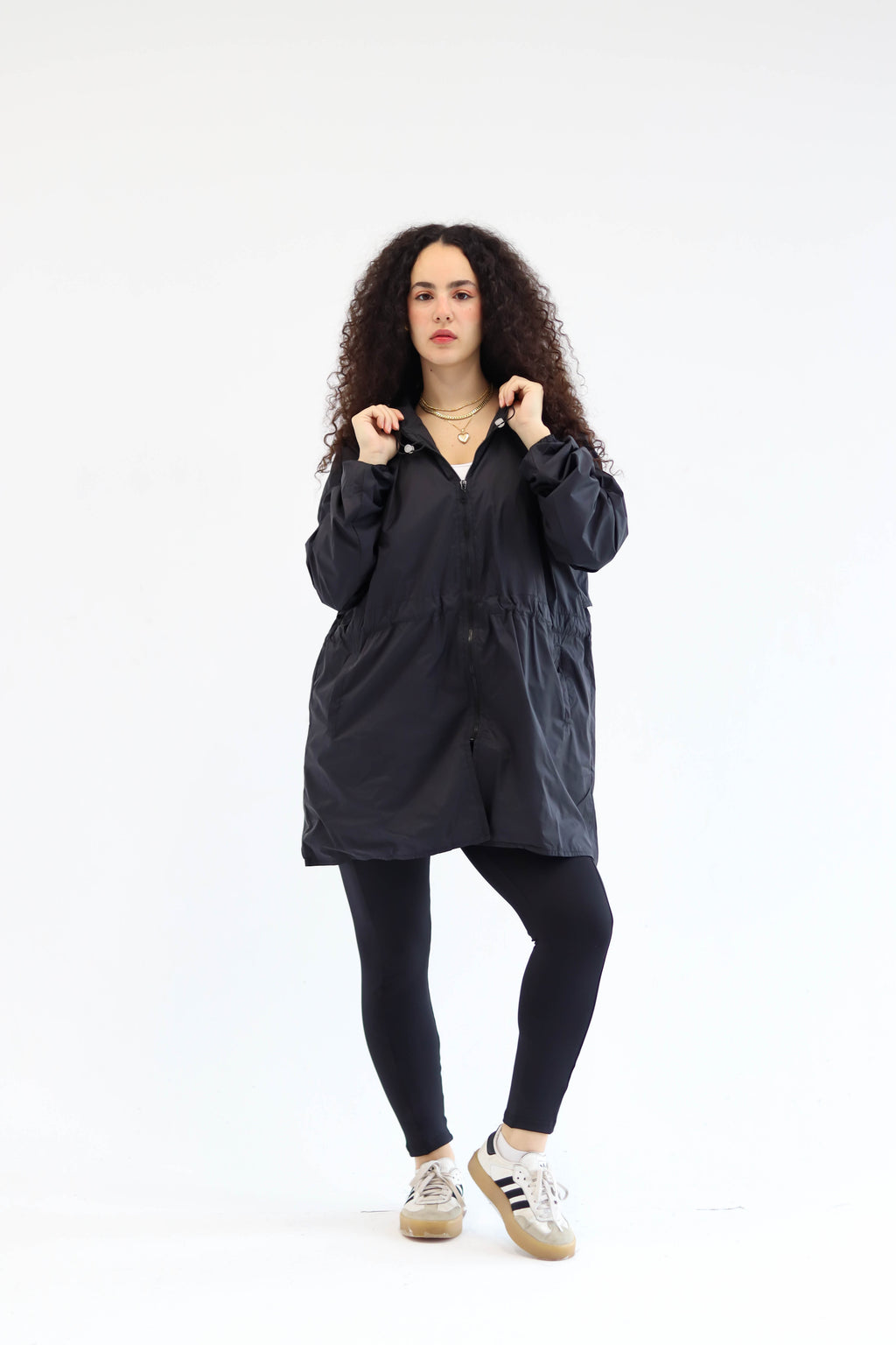 Black Performance rain coat