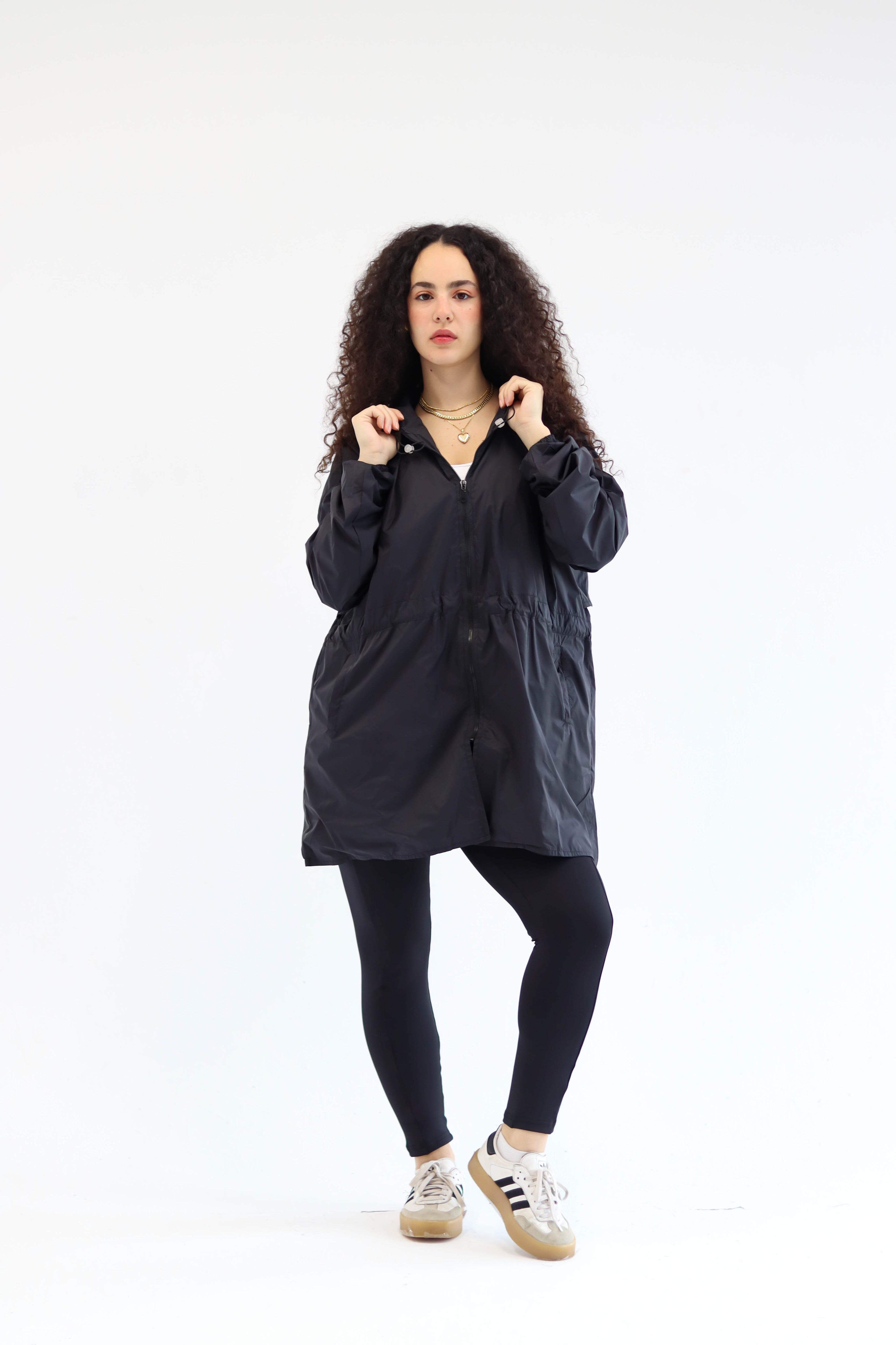 Black Performance rain coat
