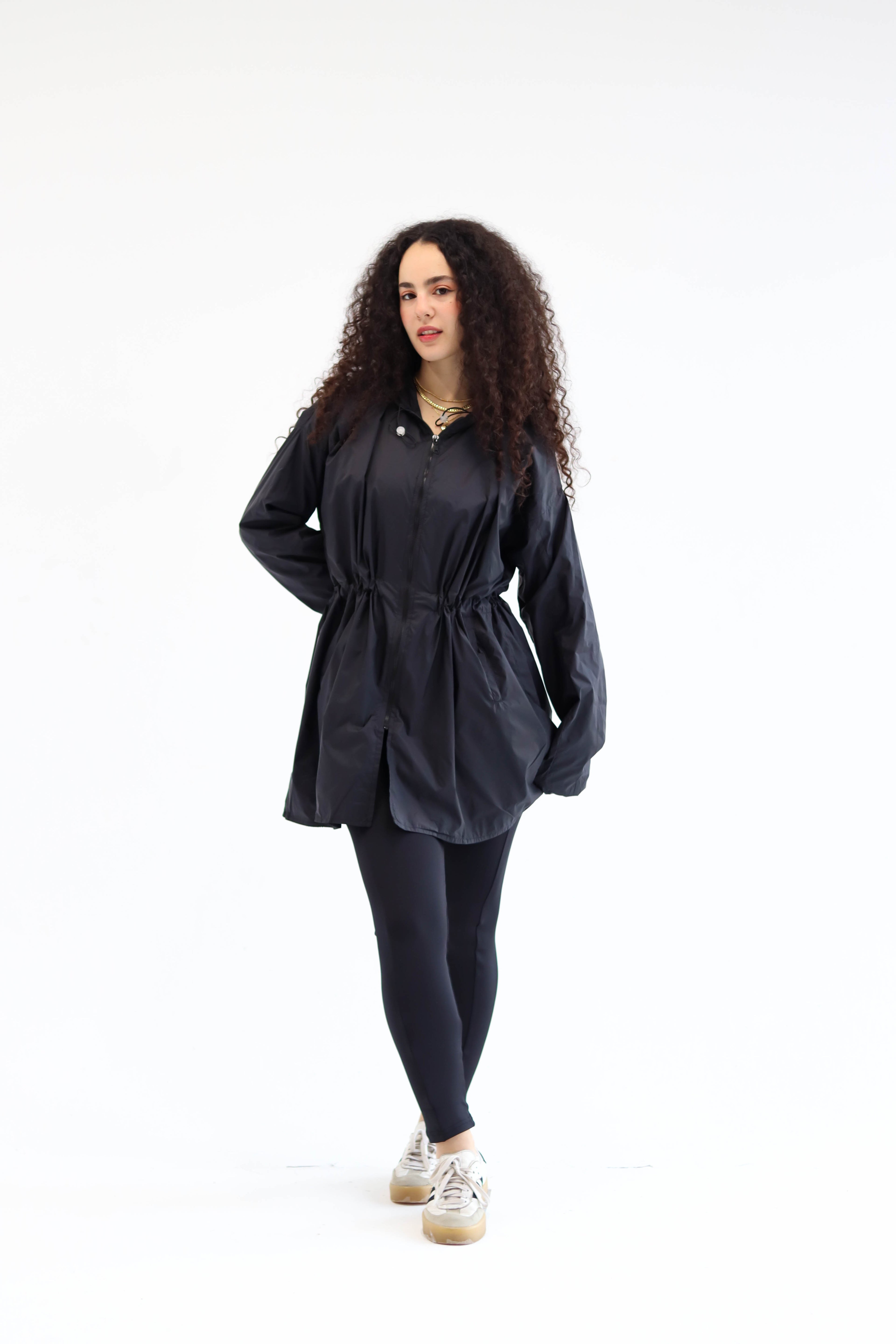 Black Performance rain coat