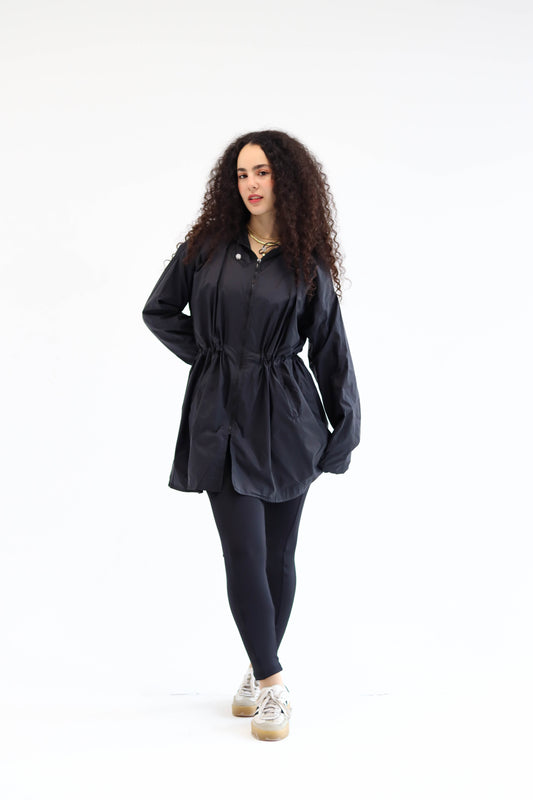 Black Performance rain coat
