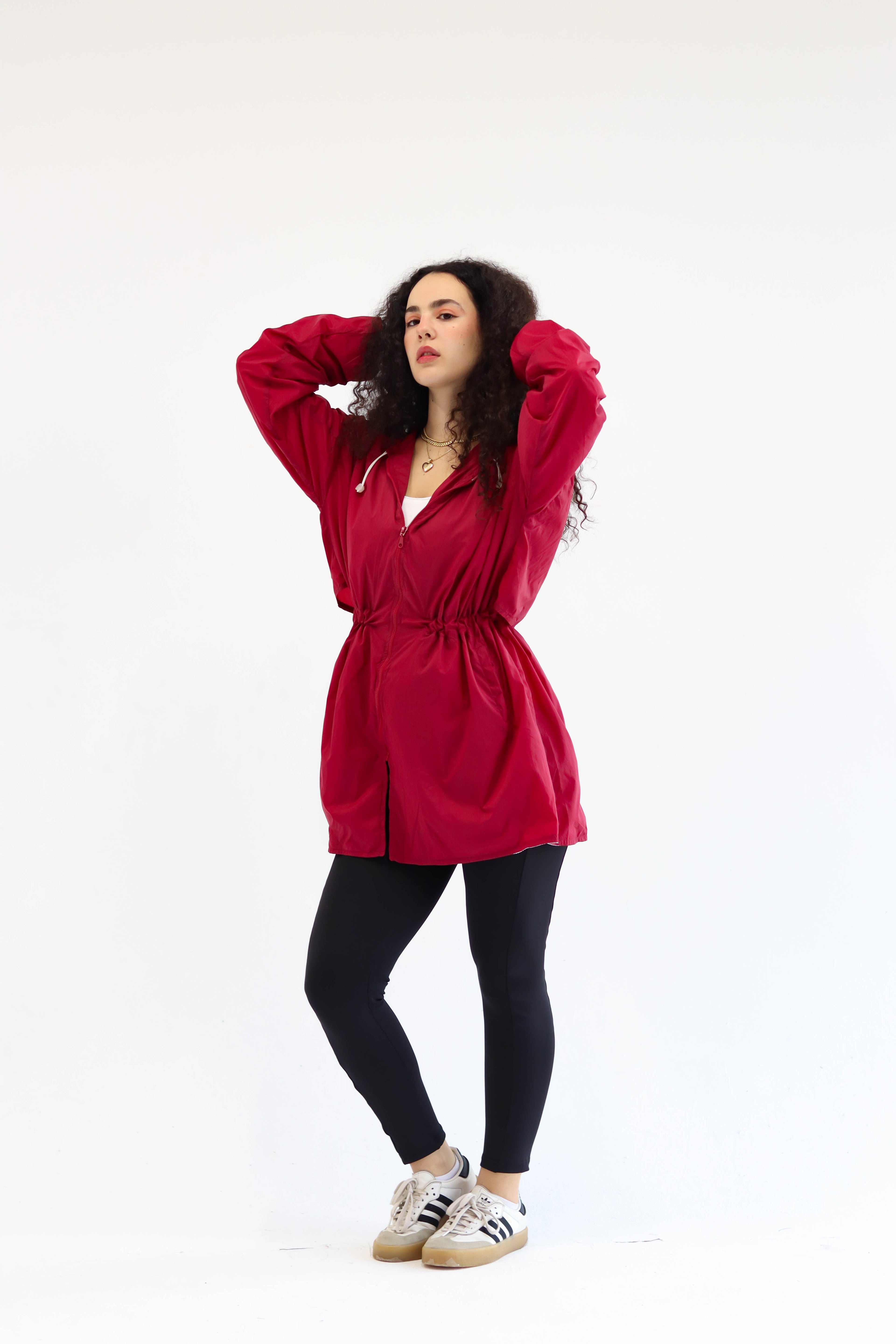 Red performance rain Coat