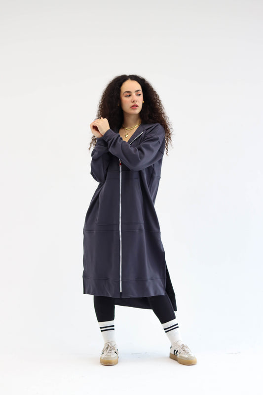 The All-Day Cozy Coat- Dark gray