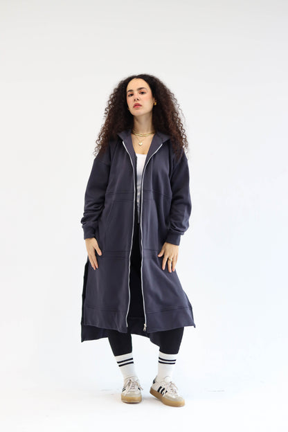 The All-Day Cozy Coat- Dark gray