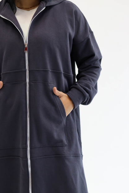 The All-Day Cozy Coat- Dark gray