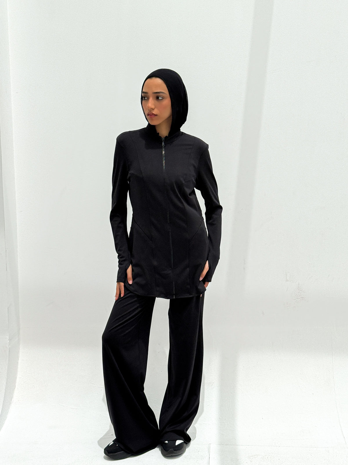 Black Zip-Up Track Set