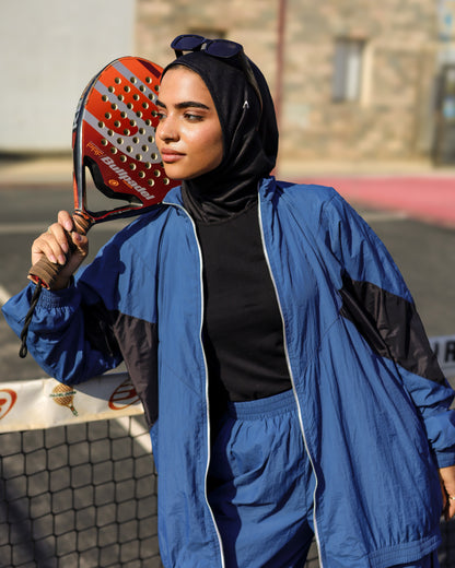 Retro blue track jacket