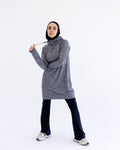 NO scarf top- gray