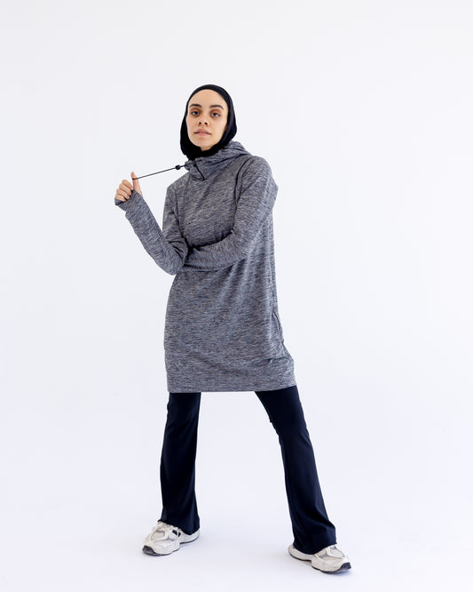 NO scarf top- gray