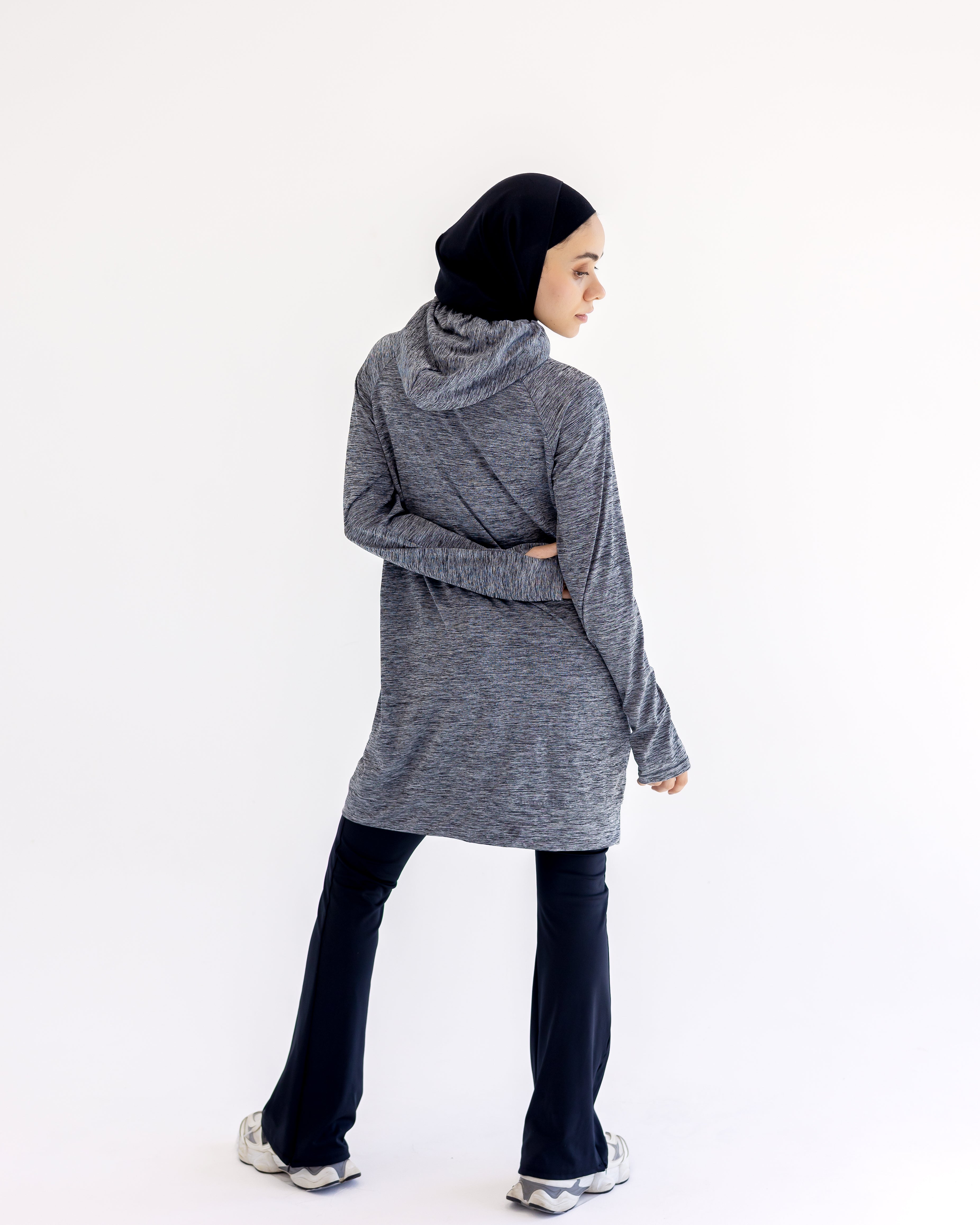 NO scarf top- gray