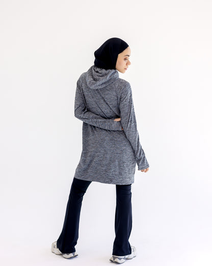 NO scarf top- gray