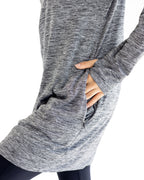 NO scarf top- gray