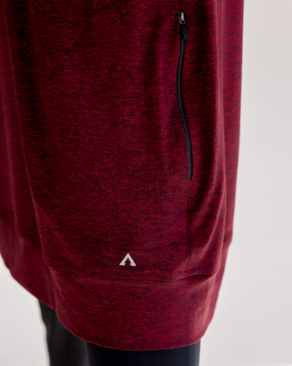 NO scarf top- Maroon