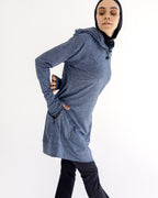 No scarf top- Dusty Blue