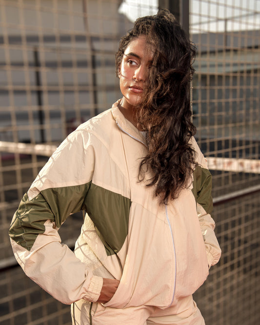 Retro Beige track jacket