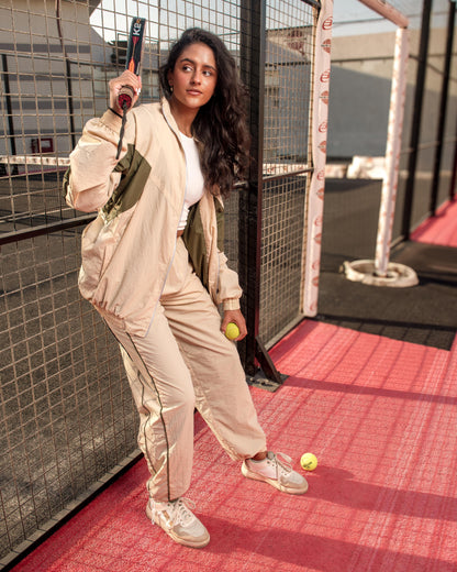 Retro Beige track suit