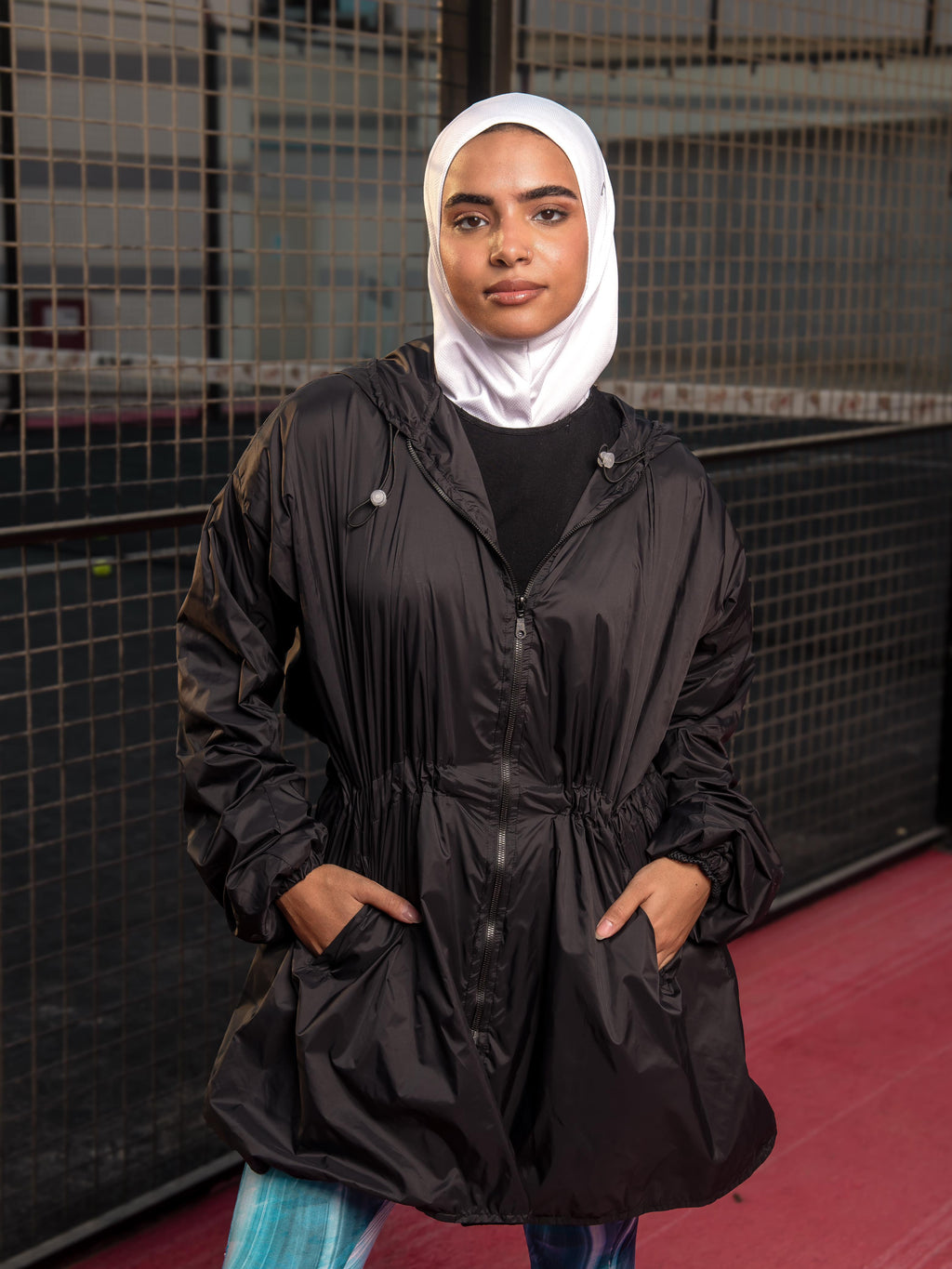Black Performance rain coat