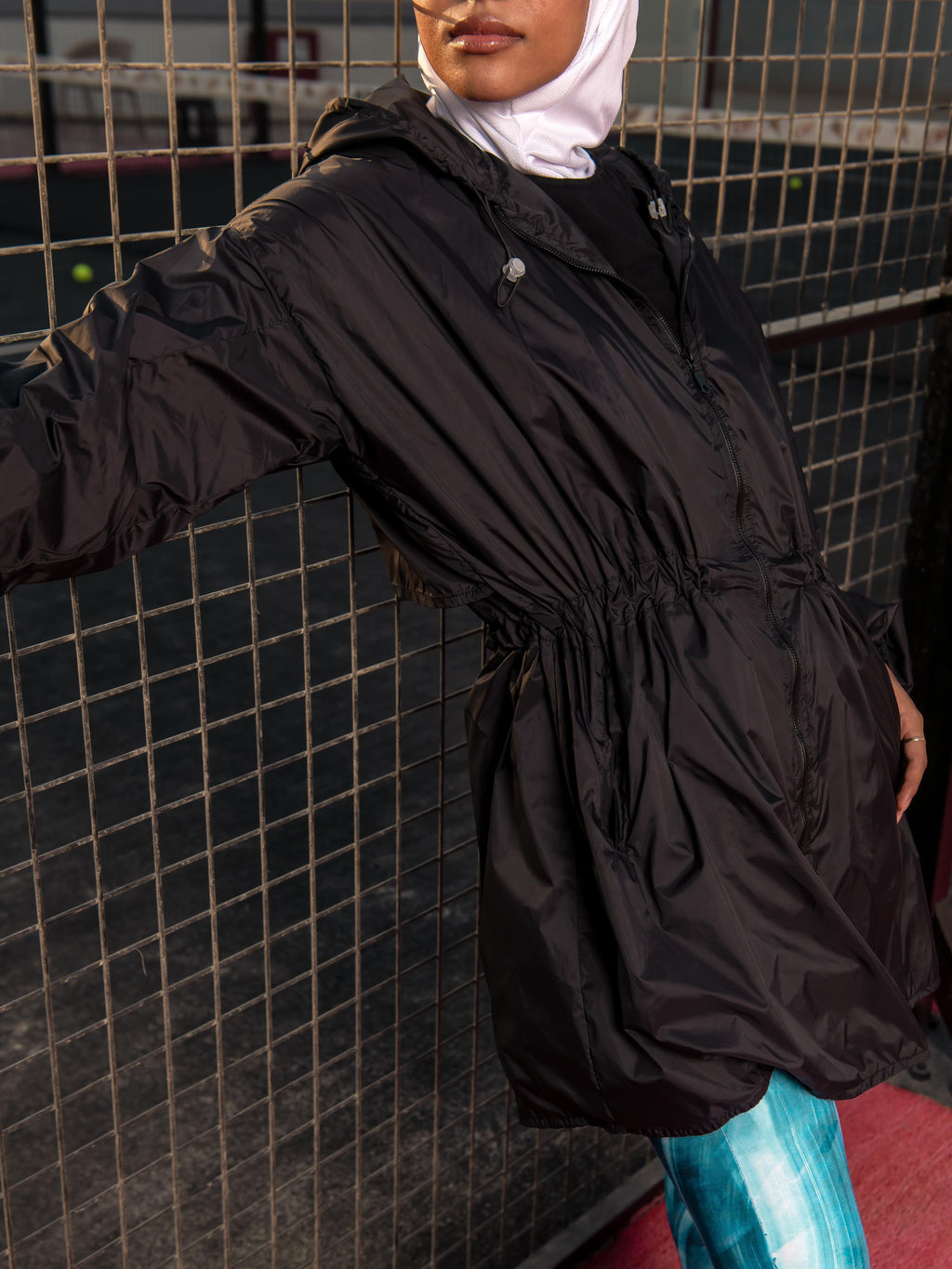 Black Performance rain coat